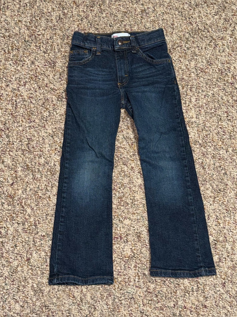 Boys size 6 bootcut jeans Dark Blue Jeans adjustable waist